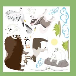 "Wall Sticker Set ""Tundra I. Animals" - thumbnail 2