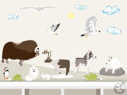"Wall Sticker Set ""Tundra I. Animals" - thumbnail 1