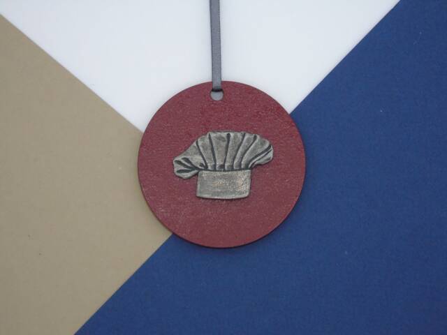 Chef Hat Christmas Tree Decoration - Ornament Cooking Baking Hanging Foodie Gift - image 1