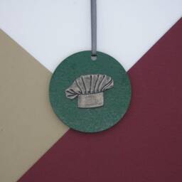Chef Hat Christmas Tree Decoration - Ornament Cooking Baking Hanging Foodie Gift - thumbnail 3