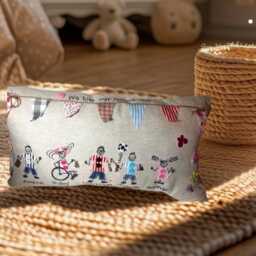 Personalised Family Cushion With 5 Custom Names , Handmade Linen Home Decor, Gift For Mum, Nanna Or Grandma - thumbnail 2