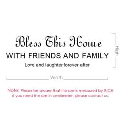 Bless This Home Decal - With Laughter & Love Wall Decal Phrase 081 - thumbnail 4