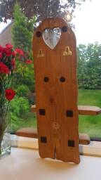 Wooden Candle Sconce With Shelves .solid Oak Handmade . Candles Etc Not Included - thumbnail 4