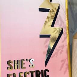 She's Electric Foil Art Print - Oasis Lyrics Wall Custom Music Quote Britpop Song Poster Gift Framed Or Only - thumbnail 3