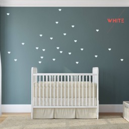 Heart Baby Pink Light Pastel Wall Decals Stickers Decor Nursery Girl Modern & Scandinavian - thumbnail 4