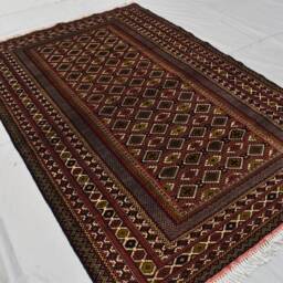 Vintage Area Rug, 7.0 X 4.6 Ft, Gorgeous Handmade Afghan Turkmen Bostan Goll 100% Wool Traditional Flat Weaveafghan Rug, Afghan Rug - thumbnail 2