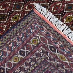Vintage Area Rug, 7.0 X 4.6 Ft, Gorgeous Handmade Afghan Turkmen Bostan Goll 100% Wool Traditional Flat Weaveafghan Rug, Afghan Rug - thumbnail 4
