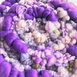 Amethyst Crystal 12-Inch Round Woven Wall Hanging - thumbnail 3