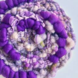 Amethyst Crystal 12-Inch Round Woven Wall Hanging - thumbnail 2