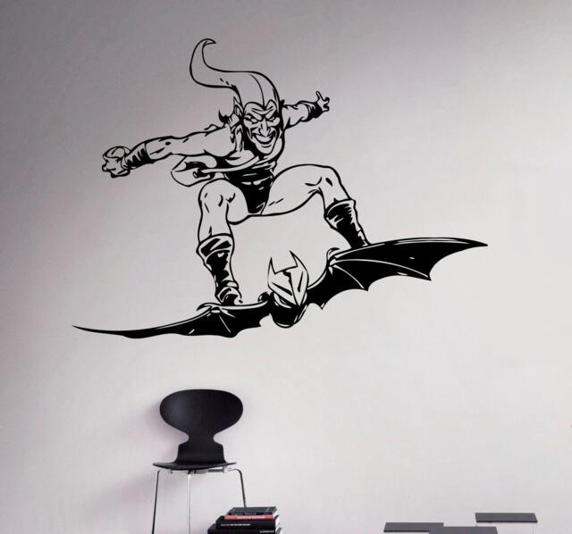 Green Goblin Wall Decal Comics Supervillain Vinyl Sticker Home Decor Ideas Interior Art 2(Ggb - image 1