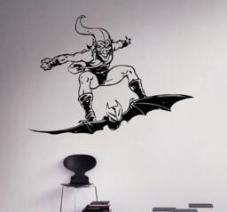 Green Goblin Wall Decal Comics Supervillain Vinyl Sticker Home Decor Ideas Interior Art 2(Ggb - thumbnail 1