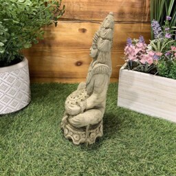 Stone Garden Indian Goddess Buddha Statue Ornament - thumbnail 3