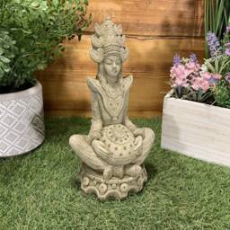 Stone Garden Indian Goddess Buddha Statue Ornament - thumbnail 4