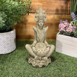 Stone Garden Indian Goddess Buddha Statue Ornament - thumbnail 2