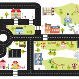 Road Play Mat Table Sticker For Ikea Lack Table Kids Playroom Decor - thumbnail 3