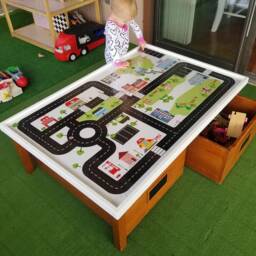 Road Play Mat Table Sticker For Ikea Lack Table Kids Playroom Decor - thumbnail 2