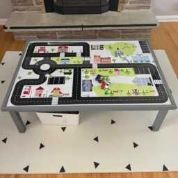 Road Play Mat Table Sticker For Ikea Lack Table Kids Playroom Decor - thumbnail 1