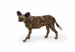 African Wild Dog From The At Art Limited Edition Collection. Handcrafted Bead-And-Wire Animal Figurine