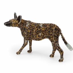 African Wild Dog From The At Art Limited Edition Collection. Handcrafted Bead-And-Wire Animal Figurine - thumbnail 2