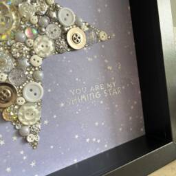 The Button Star, Framed Art, Star Theme Decor, Art Decor, , Quote Gift, My Shining Gift - thumbnail 2