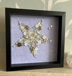 The Button Star, Framed Art, Star Theme Decor, Art Decor, , Quote Gift, My Shining Gift - thumbnail 1