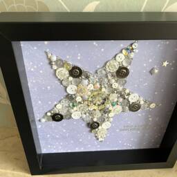 The Button Star, Framed Art, Star Theme Decor, Art Decor, , Quote Gift, My Shining Gift - thumbnail 3