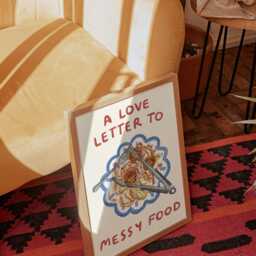 A Love Letter To Messy Food Wall Art - Spaghetti Meatballs Illustration Poster Pasta Aesthetic Foodies Gift Ideas - thumbnail 2