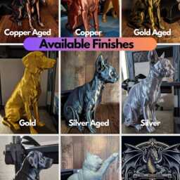 Whippet Greyhound Sleeping - 3D Printed Statue, Ornament, Memorial, Gift - thumbnail 3