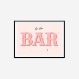 To The Bar Retro Print - Eclectic Print, Wall Art, Colourful Prints, Kitchen Decor, Cart Art - thumbnail 2