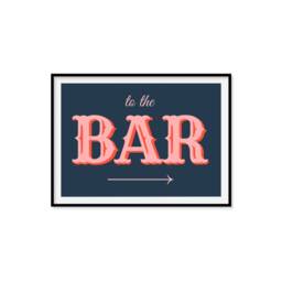 To The Bar Retro Print - Eclectic Print, Wall Art, Colourful Prints, Kitchen Decor, Cart Art - thumbnail 3