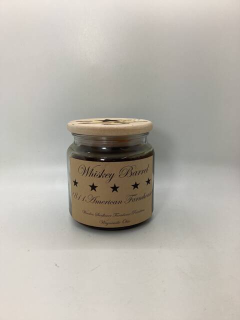 Whiskey Barrel Highly Scented Candle/Apothecary Jar 18Oz/Paraffin Wax/Farmhouse Candle/Hand Poured Candle/Country-Primitive Candle - image 1