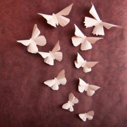 3D Wall Butterflies Pale Pink Butterfly Art For Baby Girls Room Nursery Decor - thumbnail 1