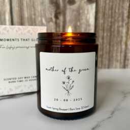 Personalised Mother Of The Groom Wedding Candle, Grooms Gift - thumbnail 1