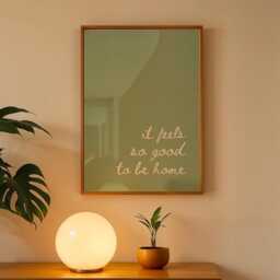 It Feels So Good To Be Home, Sage Green Poster, Daily Affirmations Minimalist Decor, Cute Bedroom Print, Simply Home Wall Art - thumbnail 2