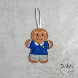 School Boy Or Girl Gingerbread Personalised Christmas Tree Decorations, Christmas Ornaments, Felt Decorations - thumbnail 3