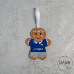 School Boy Or Girl Gingerbread Personalised Christmas Tree Decorations, Christmas Ornaments, Felt Decorations - thumbnail 2