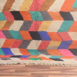 Colorful Moroccan Rug, Custom Fabulous Boujad Abstract Multicolored Carpet, Handmade Bohemian Rug - thumbnail 3