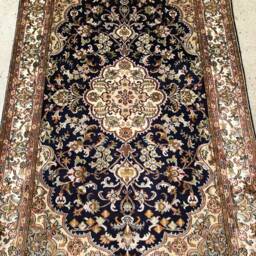 Size 3x5 Feet. Handmade Kashmir Silk Carpet - thumbnail 2