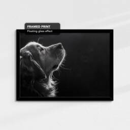 Golden Retriever Dog Pet Stencil Style Fine Art Painting Framed Poster Print & Canvas Wall Living Home Decor Interior Gift - thumbnail 2