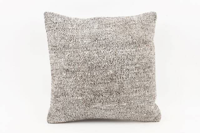 Handmade Turkish Kilim Pillow Embroidered Wool Cushion Cover - 18''x18'' - image 1