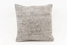 Handmade Turkish Kilim Pillow Embroidered Wool Cushion Cover - 18''x18''