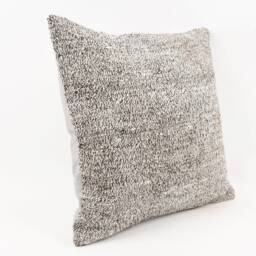 Handmade Turkish Kilim Pillow Embroidered Wool Cushion Cover - 18''x18'' - thumbnail 3