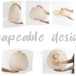 Handwoven Bamboo Pendant Lamp Thick Rope, Boho Rustic Lighting - thumbnail 4