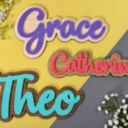 Bedroom Door Sign Nursery Name - Kids Wall Decal Wooden For Decor Accessories Funky Art - thumbnail 3