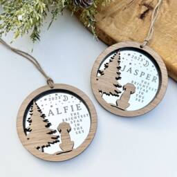 Christmas Dog Memorial Ornament, Dog Bauble, Personalised Decoration, The Brightest Star in The Sky, Lover - thumbnail 2