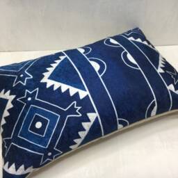 Velvet Ikat Pillow Cover, Handwoven Silk Blend, Decorative Accent - 16x24 - thumbnail 4