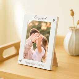 Engagement Photo Frame 7x5 - Gift For Engaged Couple Idea Proposal Picture Keepsake Fianc??/Fianc??e - thumbnail 1