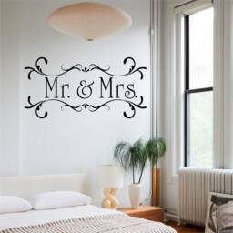 Mr & Mrs Swirl - 0172, Wall Art Decal, Transfer, Mural, Sticker, 75 Colours, 5 Sizes, Interior Or Exterior Use , Easy To Apply