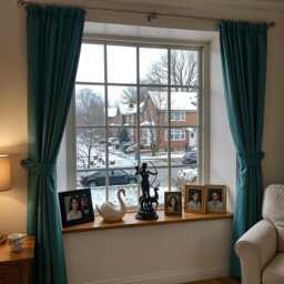 Thermal Velvet Curtain, Double Layered, Room Divider, Winter Curtains - thumbnail 1