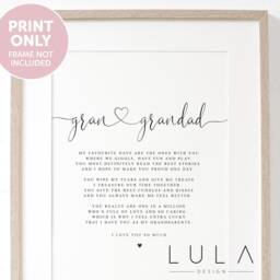 Gran & Grandad Poem A4 Or A5 Print, Gift, Grandparent Poem, Gift For Grandparents, Christmas - thumbnail 3